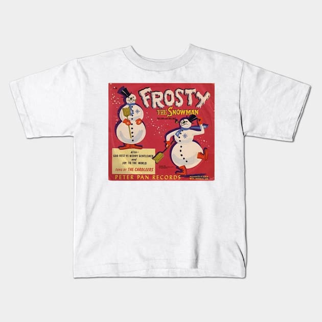 FROSTY SNOWMAN RETRO DESIGN! Kids T-Shirt by SquishyTees Galore!